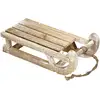 Image de Traîneau Décoratif Avec 25 Led Décoration De Noël En Bois Naturel Marron 31,5 Cm