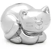Image de Tirelire pour enfant argentée élégante en cadeau chaton Taille : 93x75x81mm SKU: ZV6006060