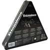 Image de Triominos Onyx Dominos triangulaires et noirs Jeu de stratégie Jeu de société Boîte Métallique Goliath dès 6 ans