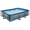 Image de EXIT Stone Piscine Tubulaire 300x200x65cm   Piscine Hors Sol   avec Pompe de Filtration   Gris