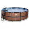 Image de Piscine Hors Sol Exit Wood Pool Ø427x122cm With Sand Filter Pump - Brown Rond 4.27m H1.22m