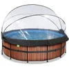 Image de Exit Piscine Couverte Ø427x122cm Avec Pompe Filtrante À Sable Et À Chaleur