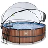 Image de EXIT Wood Piscine Tubulaire ø427   Piscine Hors Sol   Marron