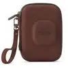 Image de Housse Appareil Photo Fujifilm Instax Mini Liplay Fermeture Zippée Rangement Filet Dragonne Marron