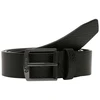 Image de Calvin Klein Jeans - Ceinture En Cuir Noire Unie Avec Nom De La Marque Gravé Sur La Boucle - Noire 95