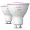 Image de Ampoule gu10 philips hue white and color ambiance pack 2 - 400 lm, 4.2 w 929003666502