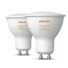 Image de Pack de 2 ampoules LED - PHILIPS HUE - Spot GU10 - Blanc chaud à blanc froid