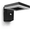 Image de Applique Murale Solaire Led Zonal 1,3 W Noir Avec Détecteur De Mouvement Philips