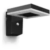 Image de Lampe murale solaire led extérieure philips zonal noire 1,3 w avec détecteur de mouvement 929004066701