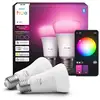 Image de Ampoule philips hue white and color ambiance a19 e27 1100 lm pack de 2 929003853502