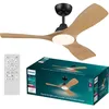 Image de Philips LED Olas Ventilateur de plafond 30 W (Ø x H) 1070 mm x 310 mm noir avec télécommande variable