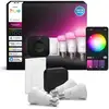 Image de Starter kit philips hue e27 white and color ambiance bridge et 3 ampoules e27 blanc