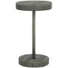 Image de Table De Jardin Gris 60,5x106 Cm Résine Tressée Vidaxl
