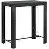 Image de Table De Bar De Jardin Noir 100x60,5x110,5 Cm Résine Tressée Vidaxl