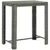 Image de Table De Bar De Jardin Gris 100x60,5x110,5 Cm Résine Tressée Vidaxl