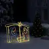 Image de Décoration De La Crèche De Noël 240 Led 116x41x87 Cm Vidaxl
