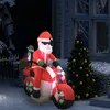 Image de Père Noël Gonflable Sur Moto Led Ip44 160 Cm Vidaxl