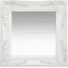 Image de Miroir Mural Style Baroque 40x40 Cm Blanc Vidaxl