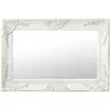 Image de Miroir Mural Style Baroque 60x40 Cm Blanc Vidaxl