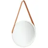 Image de Miroir Mural Avec Sangle 40 Cm Blanc Vidaxl