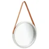 Image de vidaXL Miroir mural avec sangle 40 cm Argenté 320362