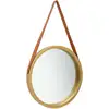 Image de Miroir Mural Avec Sangle 50 Cm Doré Vidaxl