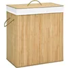 Image de vidaXL Panier à linge avec 2 sections bambou 100 L 320740