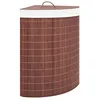 Image de Panier À Linge D'angle Bambou Marron 60 L Vidaxl