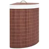 Image de vidaXL Panier à linge dangle Bambou Marron 60 L