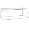 Image de Table Basse Argenté 120x60x45 Cm Acier Inoxydable Et Verre Vidaxl