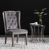 Image de vidaXL Chaise à manger Gris Velours 287951