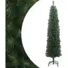 Image de Sapin De Noël Artificiel Mince Avec Support Vert 180 Cm Pvc Vidaxl