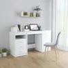 Image de Bureau Blanc 140x50x76 Cm Bois D’ingénierie Vidaxl