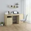 Image de Bureau Chêne Sonoma 140x50x76 Cm Bois D’ingénierie Vidaxl