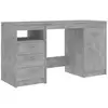 Image de Vidaxl bureau gris béton 140x50x76 cm bois d’ingénierie 3054784