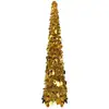 Image de Sapin De Noël Artificiel Escamotable Doré 120 Cm Pet Vidaxl