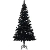Image de vidaXL Sapin de Noël artificiel avec support Noir 150 cm PVC