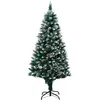 Image de Sapin De Noël Avec Pommes De Pin Et Neige Blanche 150 Cm Vidaxl