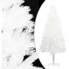 Image de Arbre De Noël Artificiel Aiguilles Réalistes Blanc 240 Cm Vidaxl