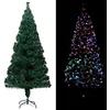 Image de vidaXL Sapin de Noël artificiel avec support Vert 210 cm Fibre optique