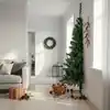 Image de Sapin De Noël Artificiel Moitié Avec Support Vert 210 Cm Pvc Vidaxl