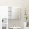 Image de vidaXL Armoire à miroir de salle de bain Blanc Bois d’ingénierie 802606