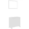 Image de Meuble de salle de bain - vidaXL - 802651 - Blanc - Bois dingénierie - Montage facile
