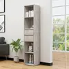Image de Bibliothèque Gris Béton 36x30x171 Cm Bois D'ingénierie Vidaxl