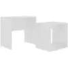 Image de Ensemble De Table Basse Blanc 48x30x45 Cm Bois D'ingénierie Vidaxl