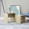 Image de vidaXL Ensemble de table basse Chêne sonoma 48x30x45cm Bois ingénierie 802888