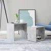 Image de Ensemble De Table Basse Gris Béton 48x30x45 Cm Bois Ingénierie Vidaxl