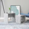 Image de vidaXL Ensemble de table basse Gris béton 48x30x45 cm Bois ingénierie 802889