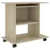 Image de Vidaxl bureau d'ordinateur chêne sonoma 80x50x75 cm bois d'ingénierie 802897