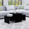 Image de Ensemble De Tables Basses Noir 100x48x40 Cm Bois D’ingénierie Vidaxl